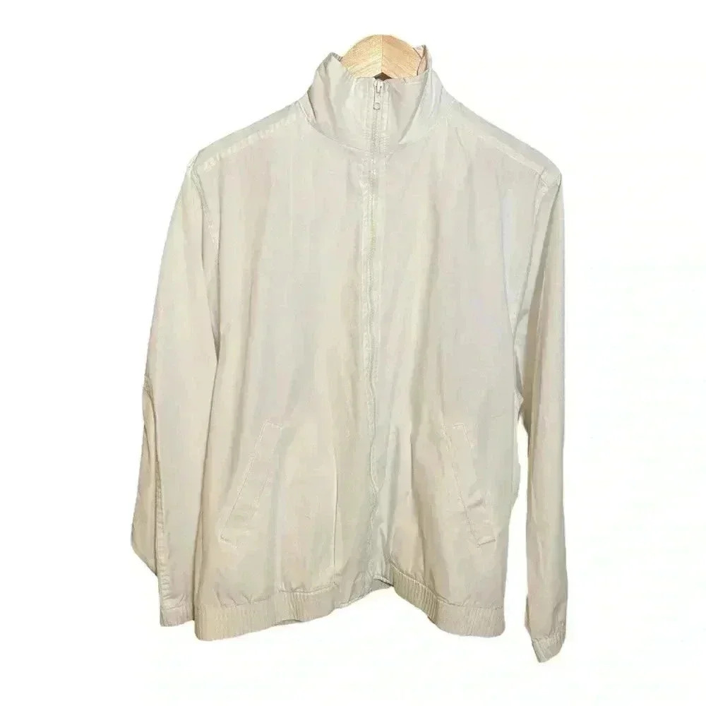 90s KORET FRANCISCA Women's Jacket Full Zip Front Pockets White Size L